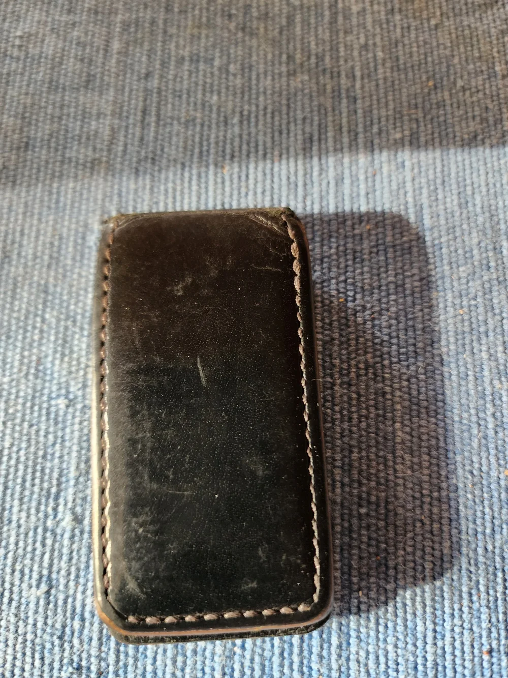 Coach Black Leather Money Clip/Card Holder